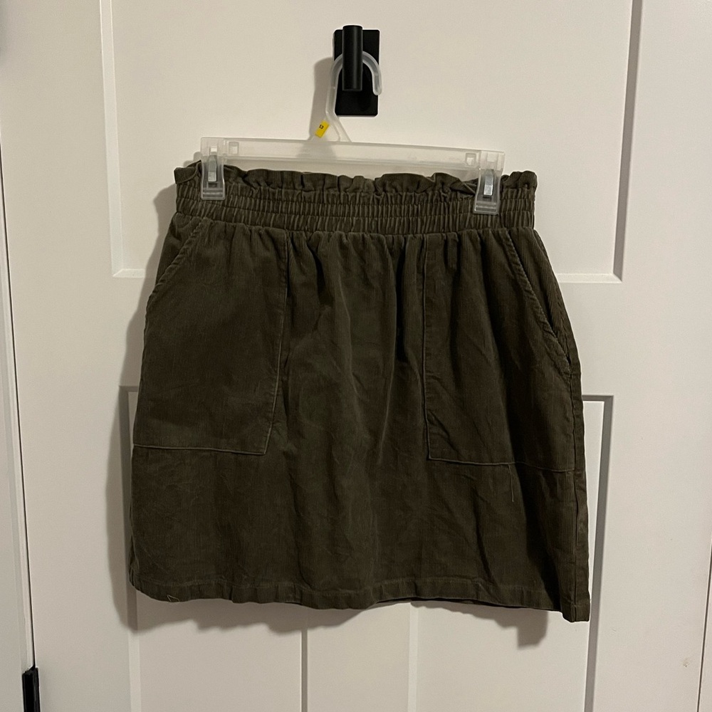 The Elliott Corduroy Skirt in Olive by Piper and Scoot